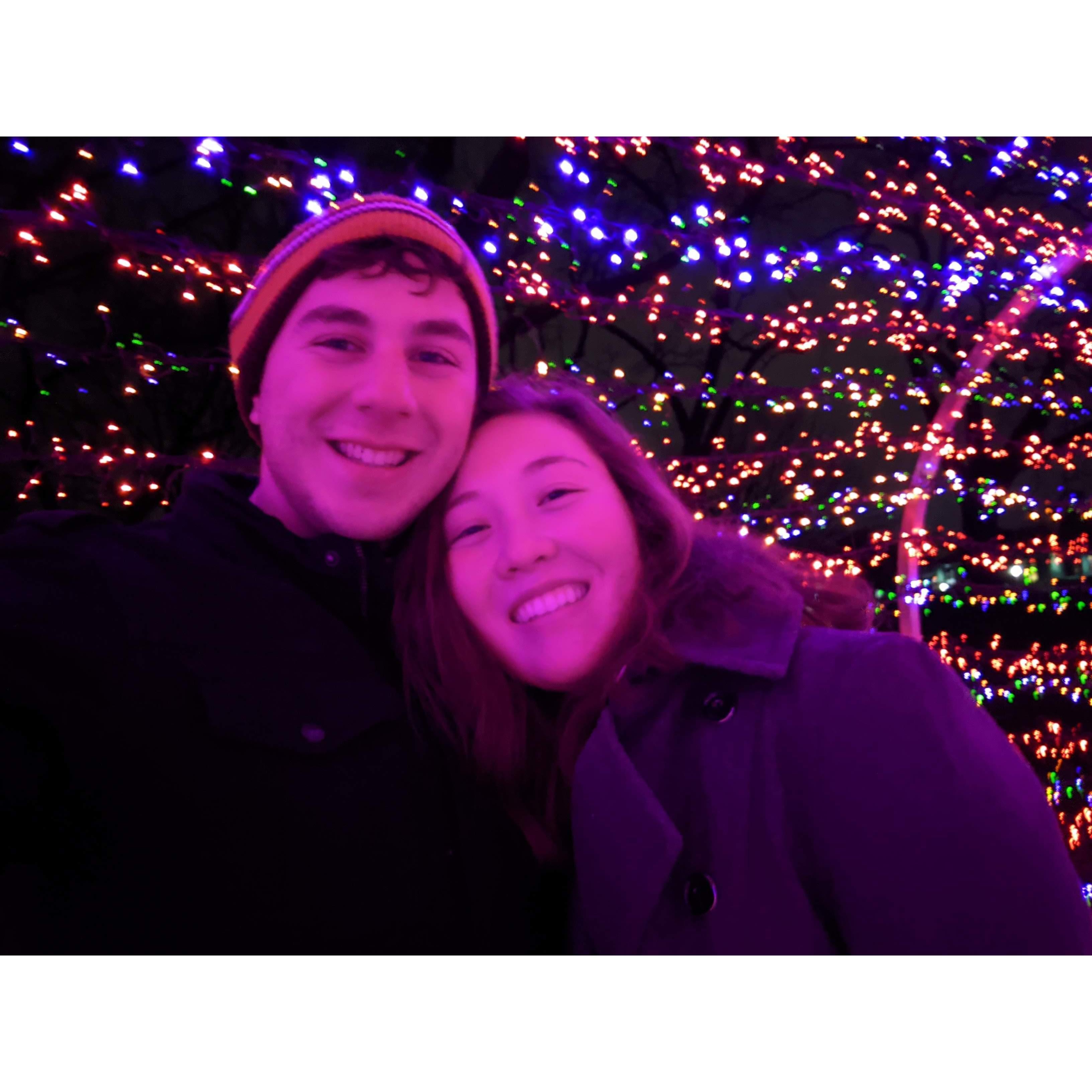 Dec 14, 2019. Seeing the holiday lights at the Missouri Botanical Garden.