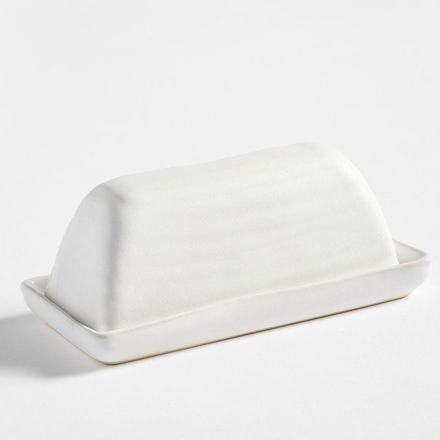 Larkin Butter Dish - Shell White