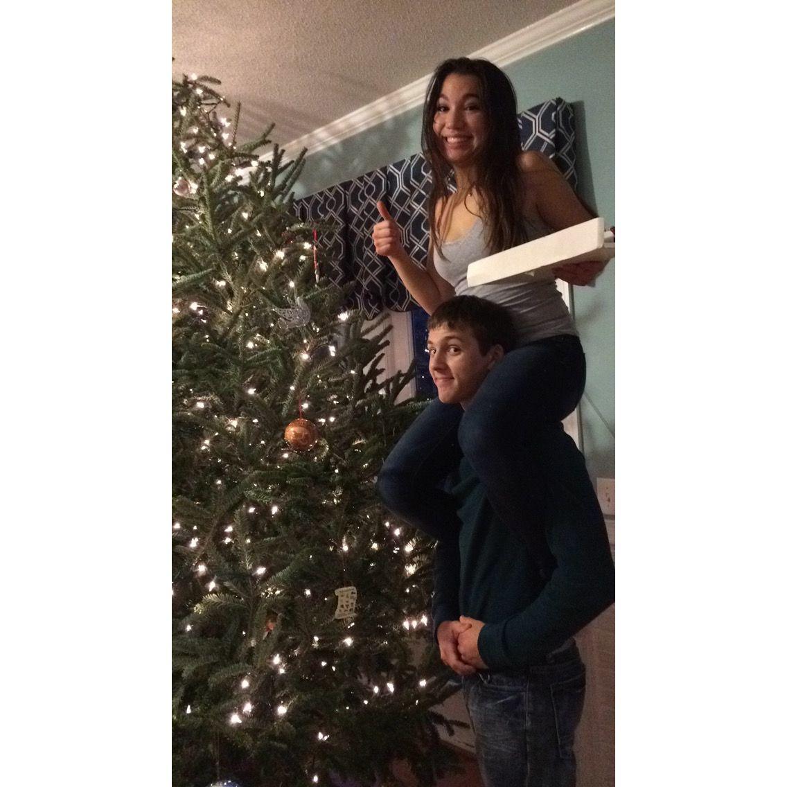 First time decorating a Christmas tree together