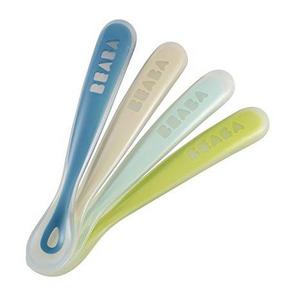 BEABA First Stage Baby Feeding Spoon Set, THE ORIGINAL Soft Tip Silicone Spoons for Babies, Gum Friendly BPA Lead Phthalate and Plastic...
