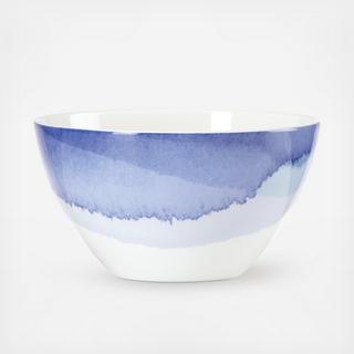 Indigo Watercolor Stripe All-Purpose Bowl