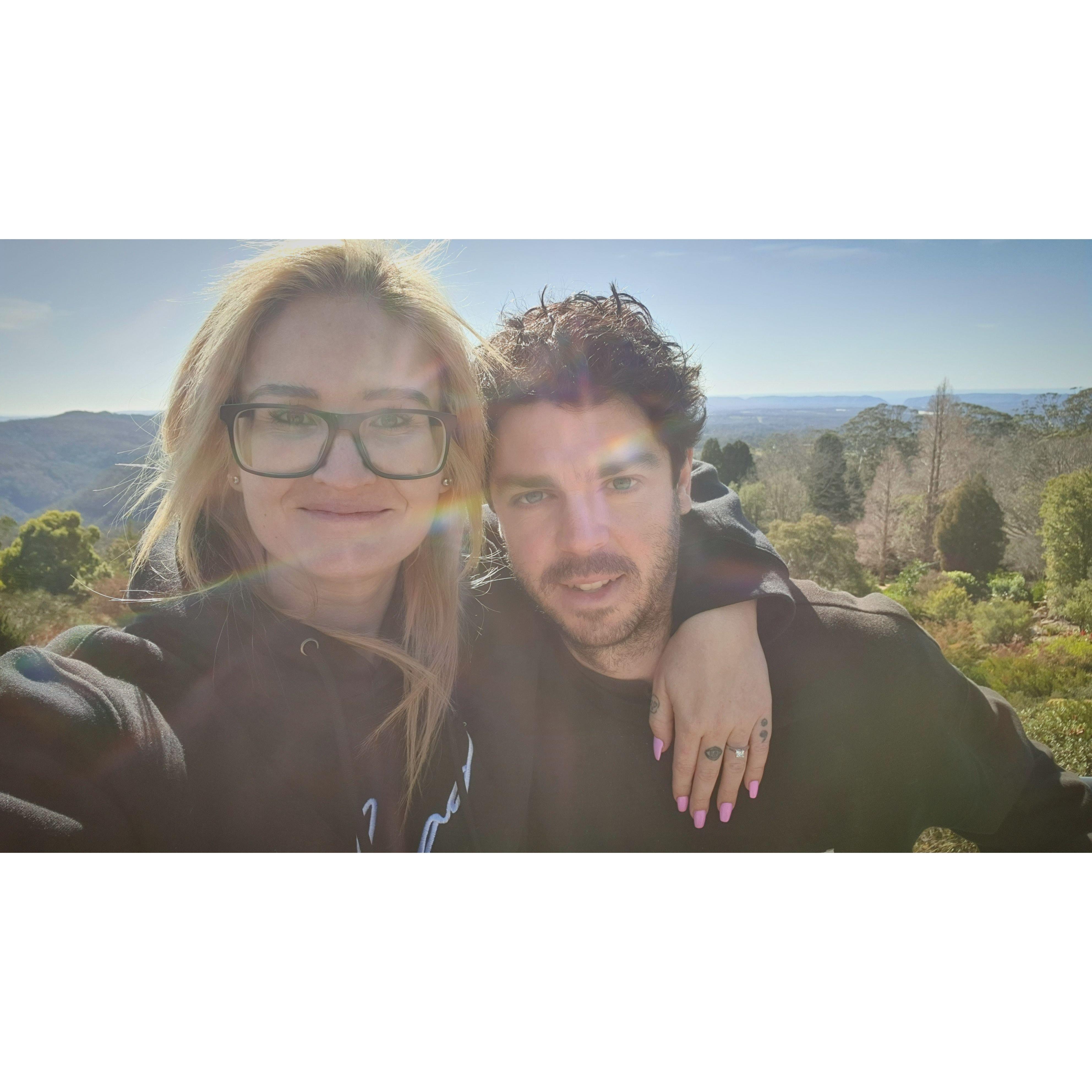 Where Aaron got down on one knee & Ash said YES! - Mount Tomah Botanical Gardens
