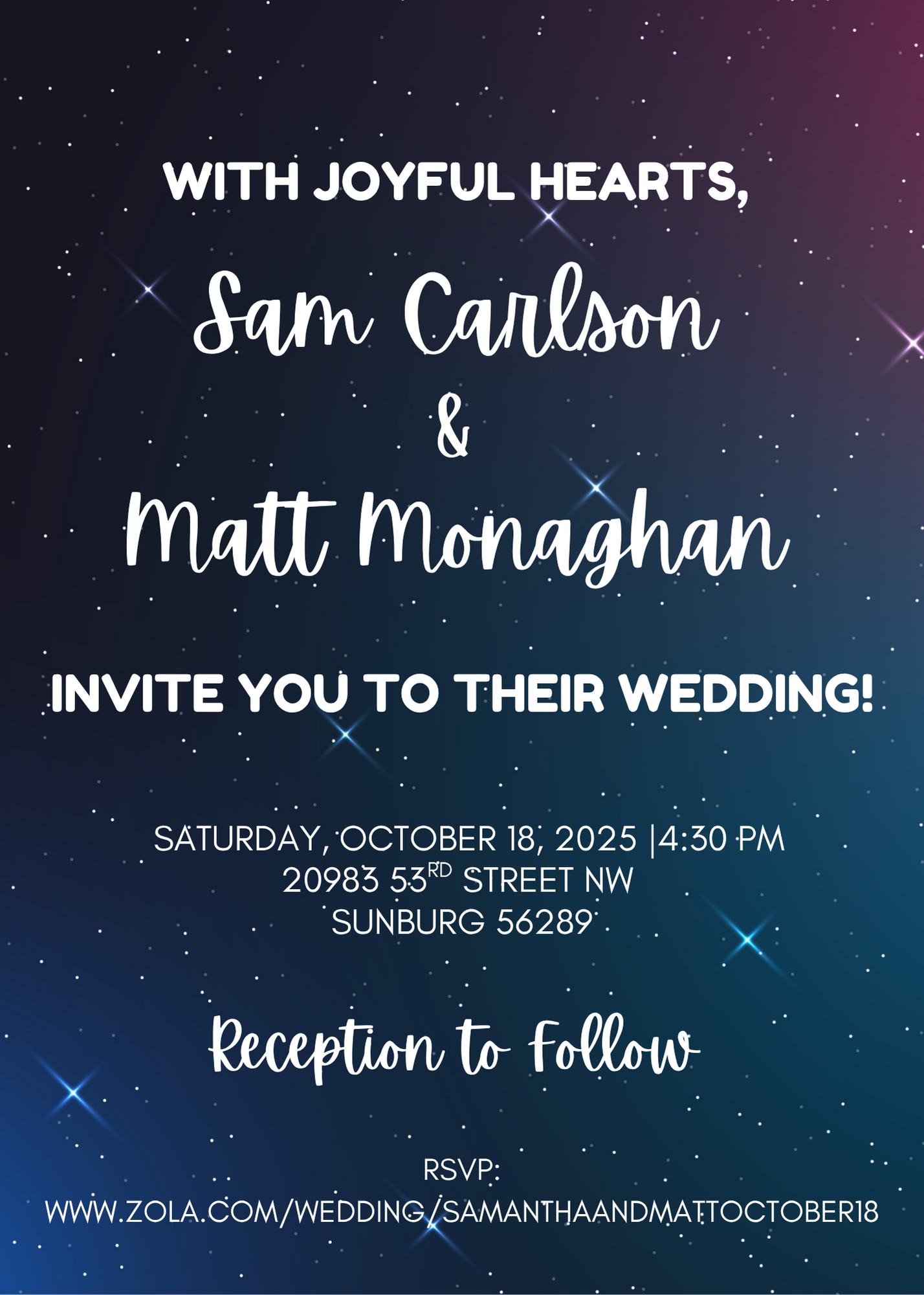 The Wedding Website of Sam Carlson and Matt Monaghan