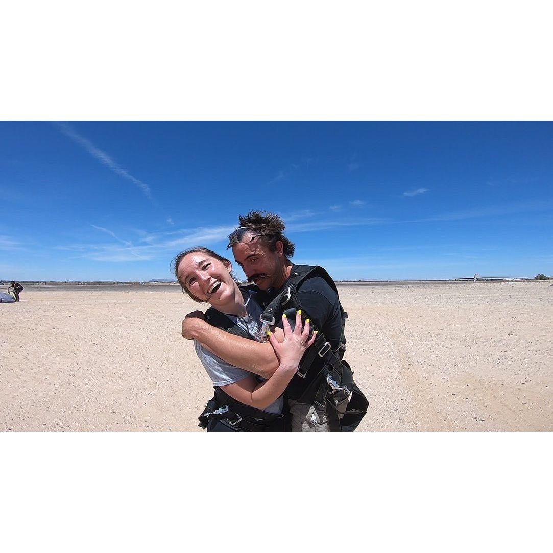 Skydiving for our 1 year anniversary.