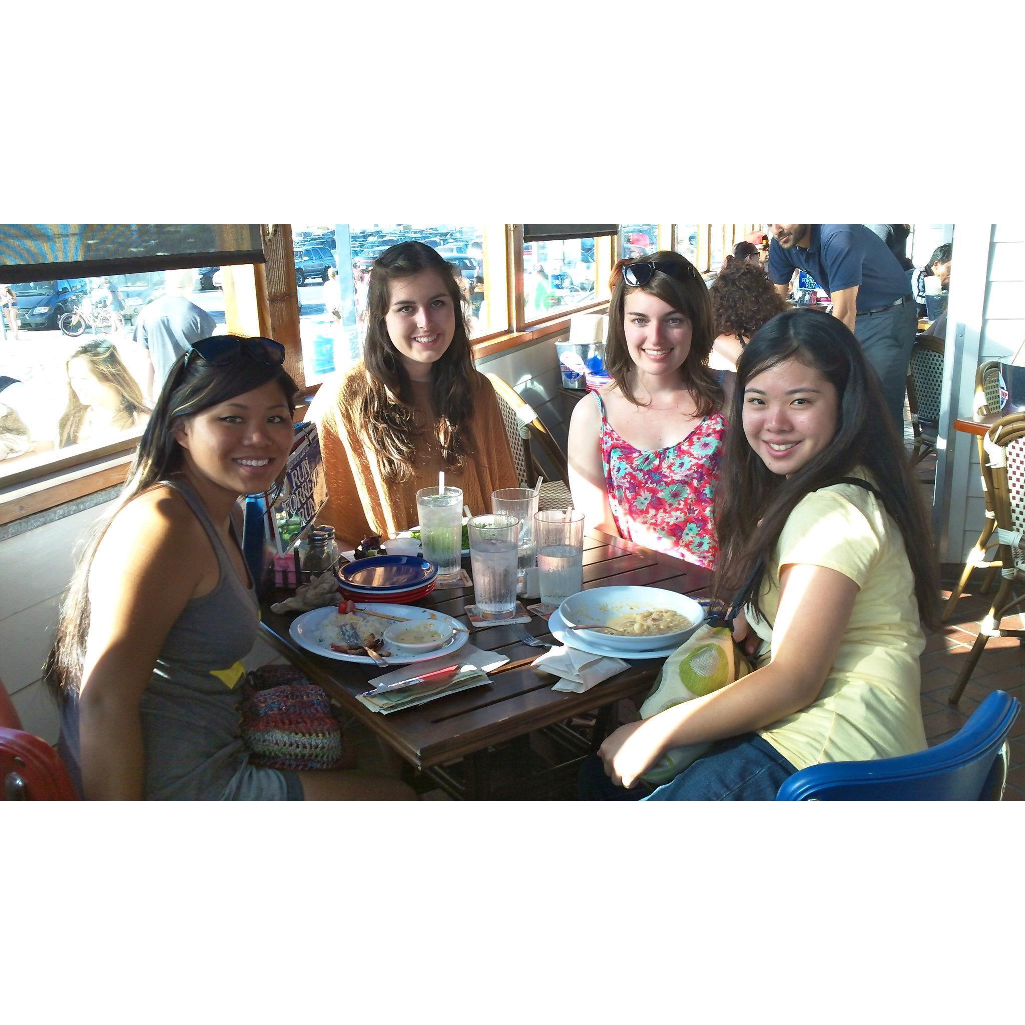 Kalia, Katherine, Jessica, and Nicole used to go on yearly road trips as girl bonding time. This was from their first trip to Venice Beach in 2011!
