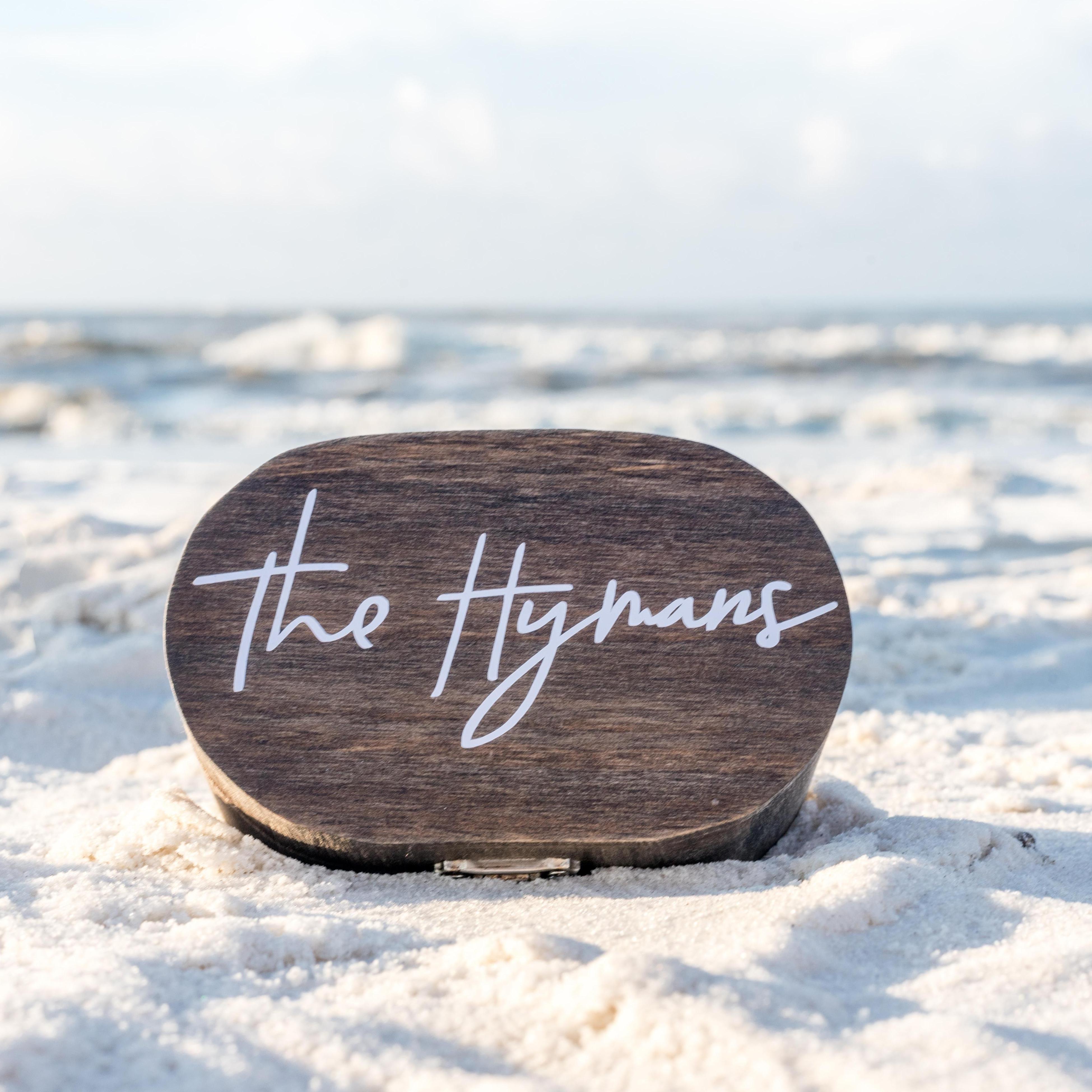 The box that housed our rings. Alyssa customized this box for our special day.