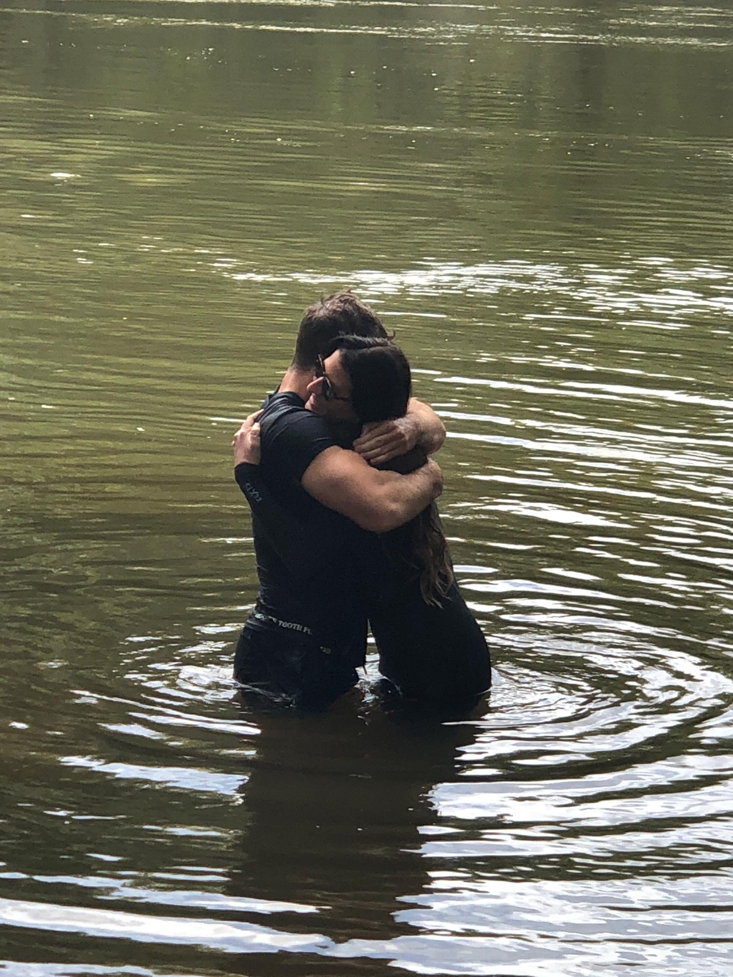 Thanking Kristen for being the love of my life and reinvigorating my faith. It was an honor to have her baptize me.