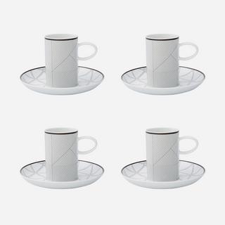 Orquestra Coffee Cup & Saucer Black, Set of 4