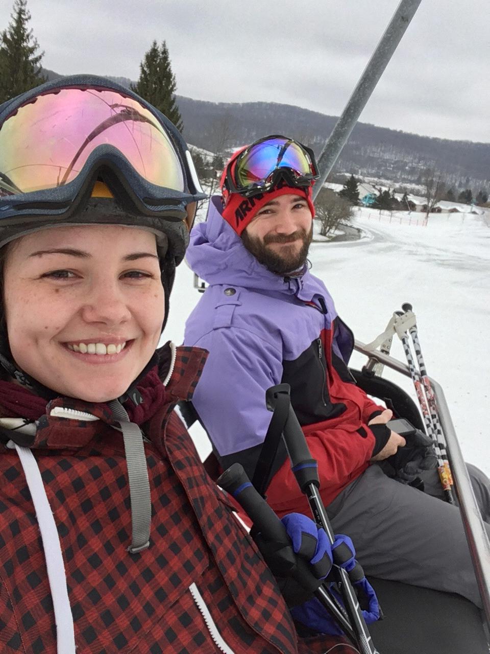 February 2017 - Chelsea's first time skiing; Lewis' one millionth.