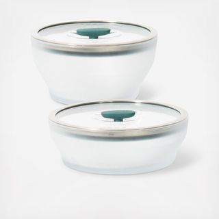 4-Piece Frosted Glass Large Cookware & Storage Set