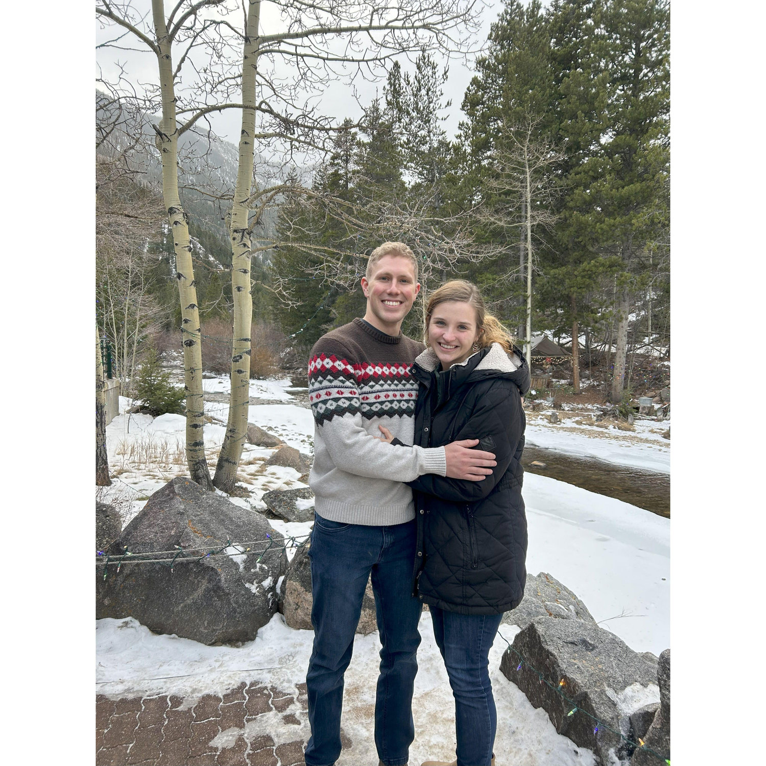 Another favorite date was boarding a Christmas train in Georgetown to see the mountains! This day was straight out of a Hallmark movie.