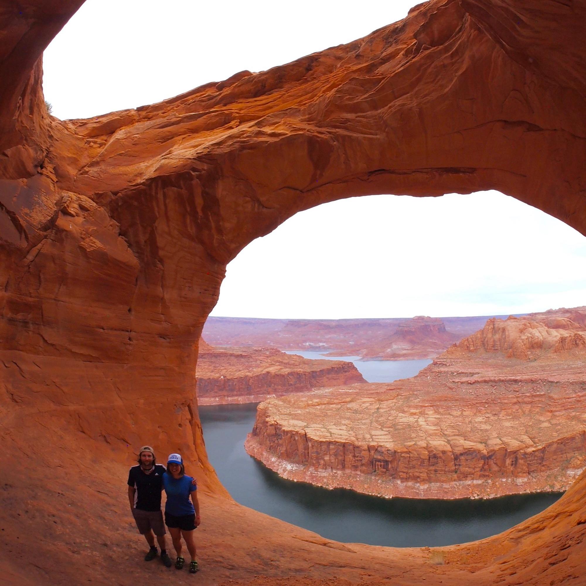 In Peek-A-Boo Arch, Lake Powell 2017