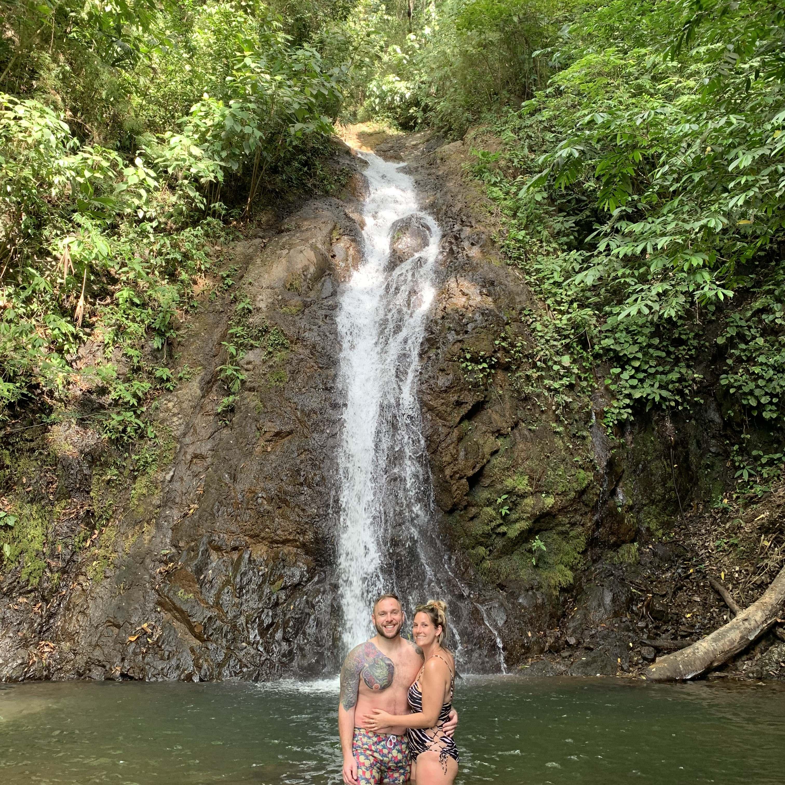 Our first waterfall in Costa Rica