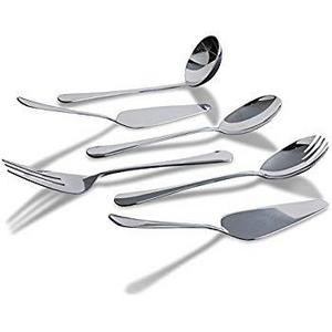 Complete Elegant 7 Piece Stainless Steel Hostess Serving Utensils Set