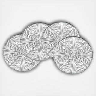 Dax Platium Glass Coaster, Set of 4