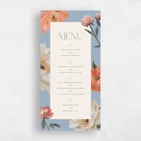 Blue Wedding Menu - Ashling