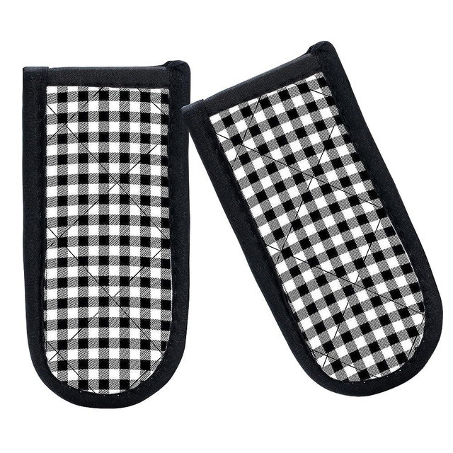 Cast Iron Skillet Handle Covers,Pot Handle Covers Heat Resistant,Pot Holders for Kitchen Heat Resistant,Machine Washable Handle Mitts 2 PCS(Plaid)