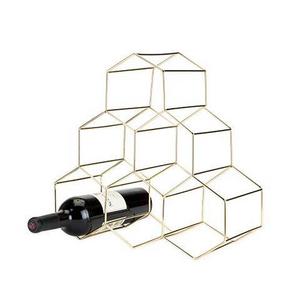 Gold Geo Wine Rack