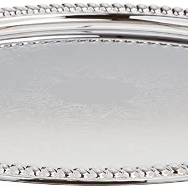 Winco CMT-14 Round Tray, 14-Inch, Chrome,Medium