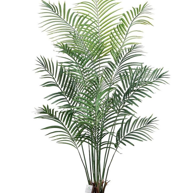 Leflos Leflos Fake Palm Tree Indoor 5.5ft, Tall Faux Dypsis Lutescens Palm Tree with 15 Detachable Trunks, Tropical Artificial Palm Tree Silk Areca Palm Plant in Pot, Nice Home & Housewarming Decor