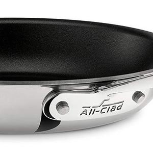 Groupe SEB - All-Clad 4112NSR2 Stainless Steel Tri-Ply Bonded Dishwasher Safe PFOA-free Non-Stick Fry Pan/Cookware, 12-Inch, Silver