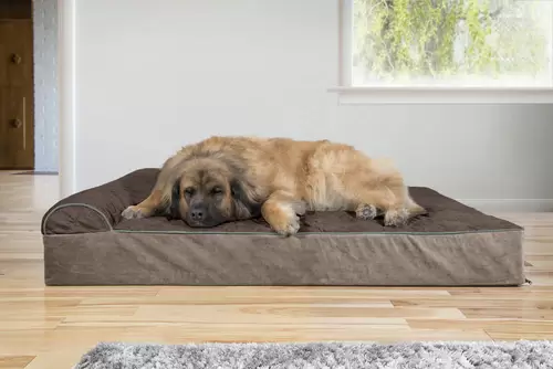 Quilted Faux Fur & Velvet Goliath Chaise Lounge Pet Bed