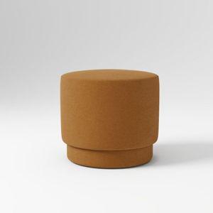 Viv Swivel Ottoman, Performance Velvet Golden Oak