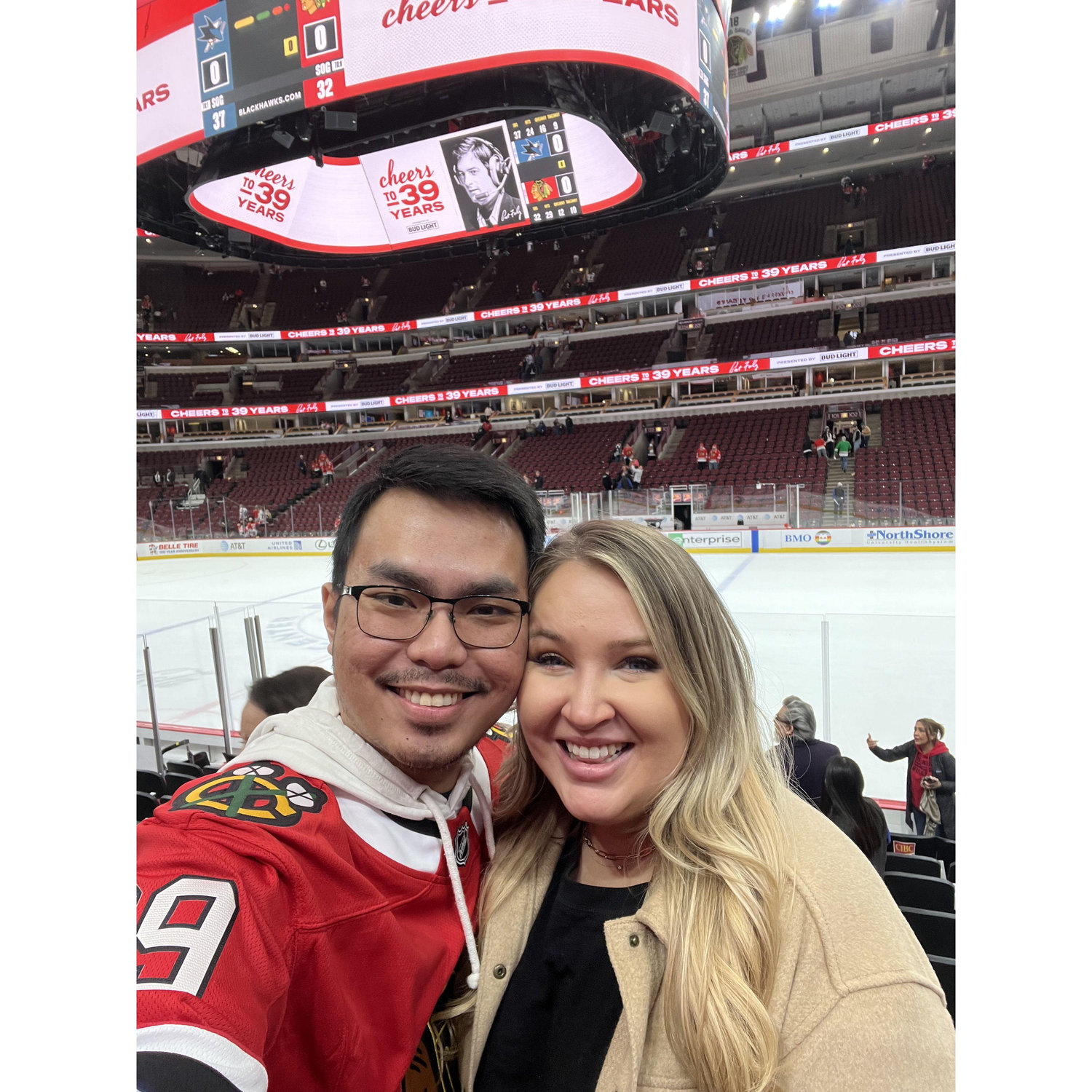 Our first blackhawks game