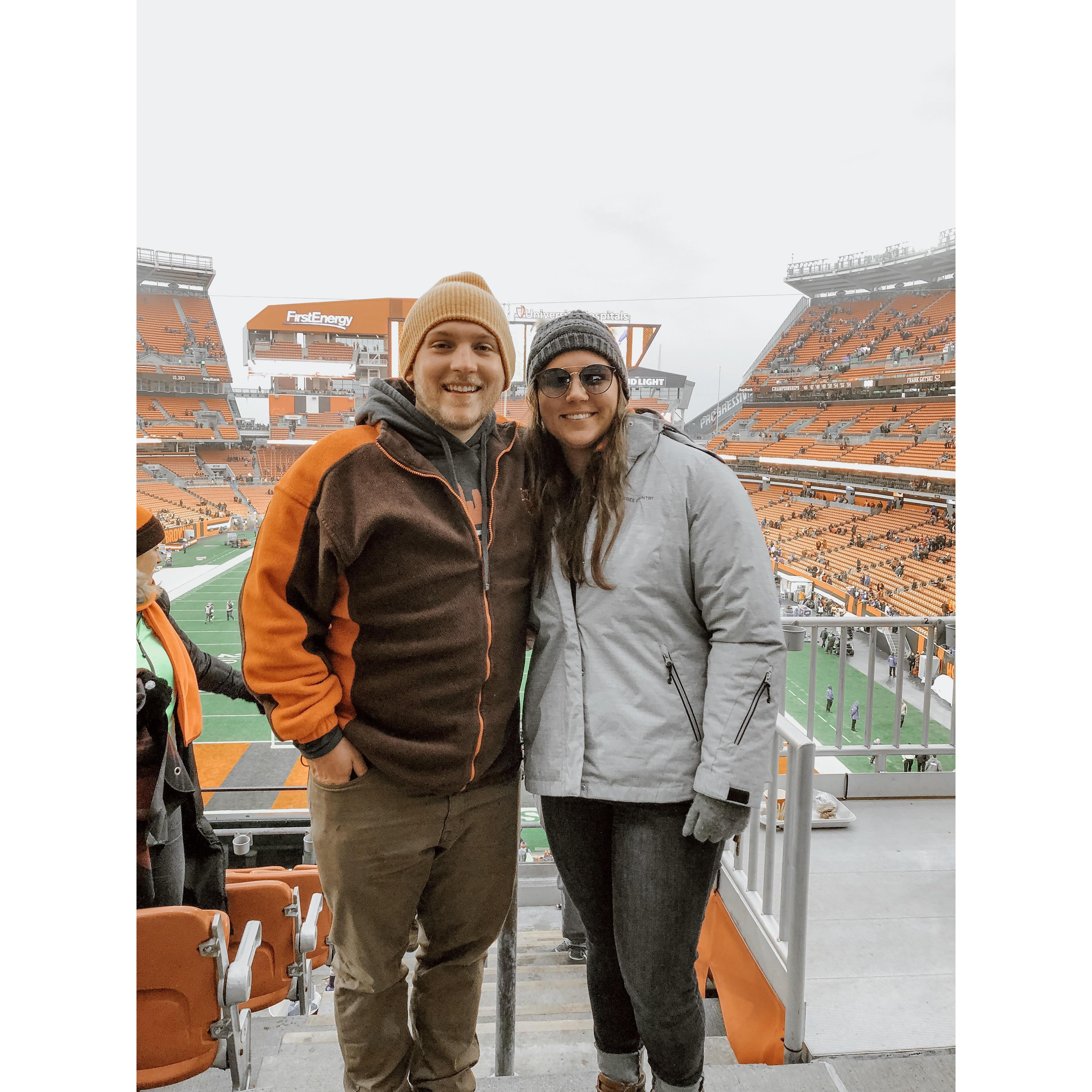 First Browns game AND win together