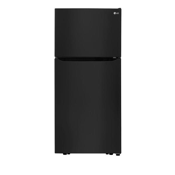 30 in. W 20.2 cu. ft. Top Freezer Refrigerator in Black with Multi-Air Flow and Reversible Door