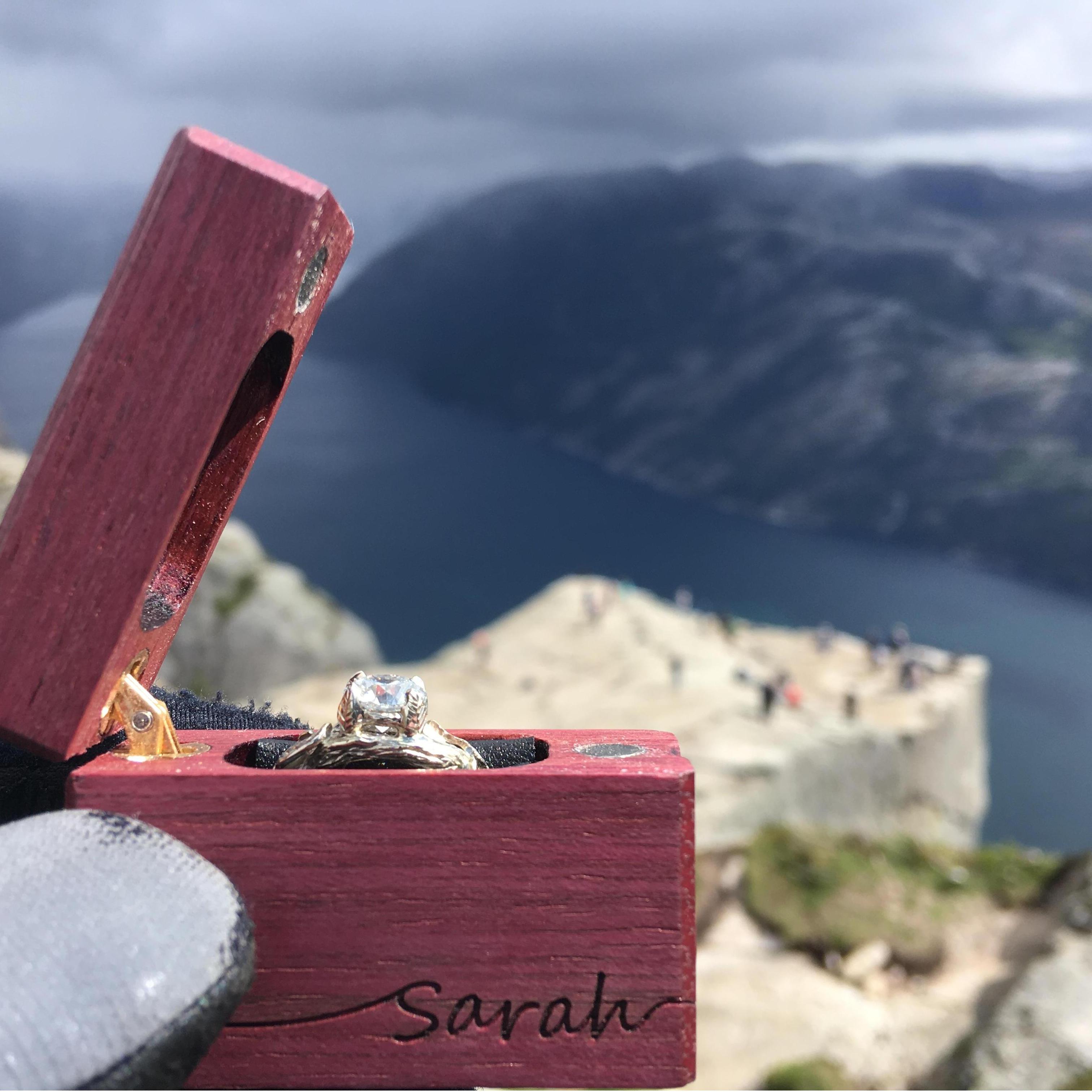 Oh the places this ring will go! (Pulpit Rock from the top, Stavanger, Norway)