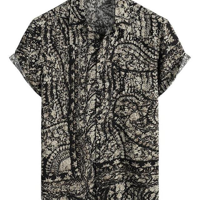 VATPAVE Mens Casual Short Sleeve Button Down Shirts Regular Fit Hawaiian Summer Shirt
