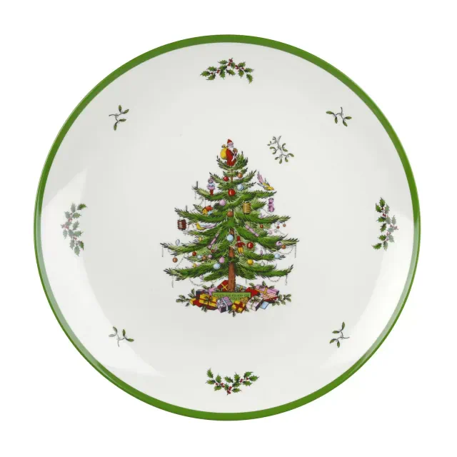 Spode Christmas Tree 14 Inch Round Melamine Platter - 14 Inch