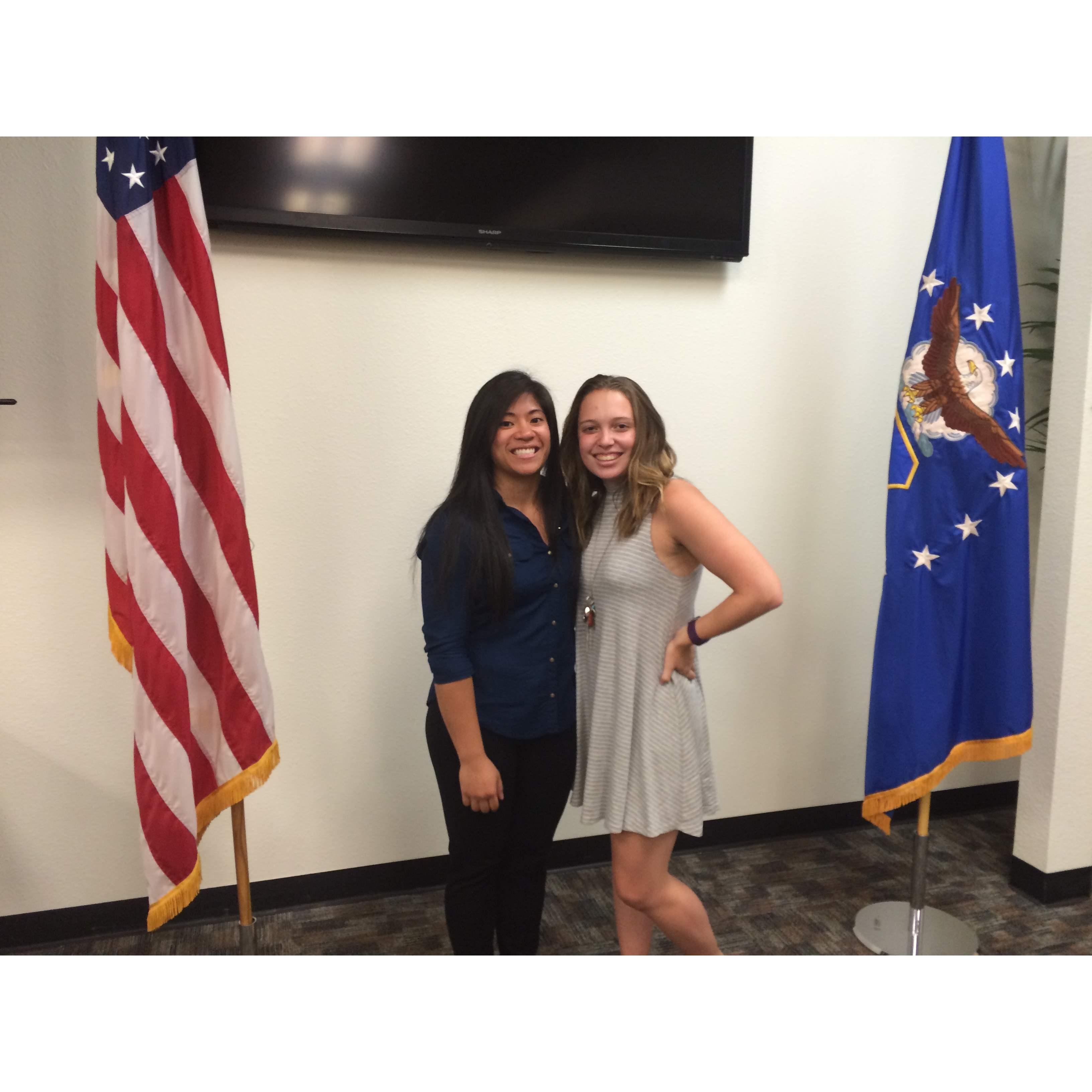 Bianca enlisted in the Air Force in July 2016 and Erika drove down to Phoenix to watch her swear in (we are still just friends at this point)