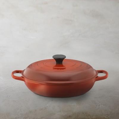 Le Creuset Signature Cast-Iron Braiser, 3 1/2-Qt., Red