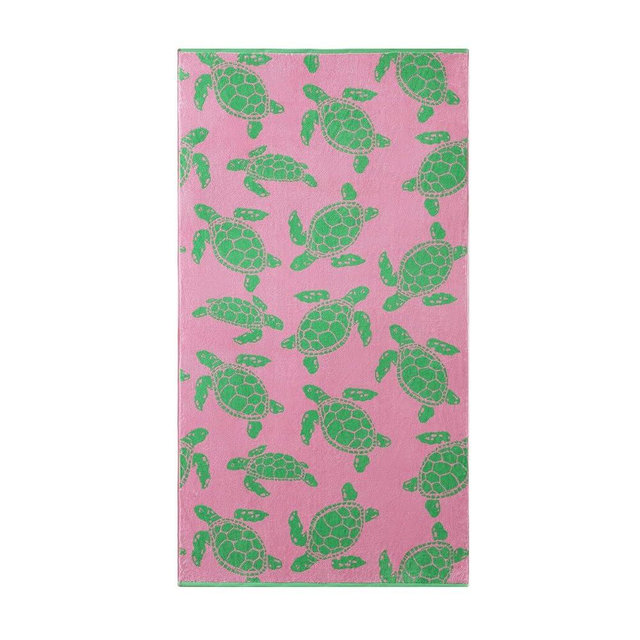 Tommy Bahama - Beach Towels, Absorbent & Fade-Resistant Cotton with Velour Loops, Tropical Beach Essentials, Set of 2 (Linear Palms Pink, 36" x 72")