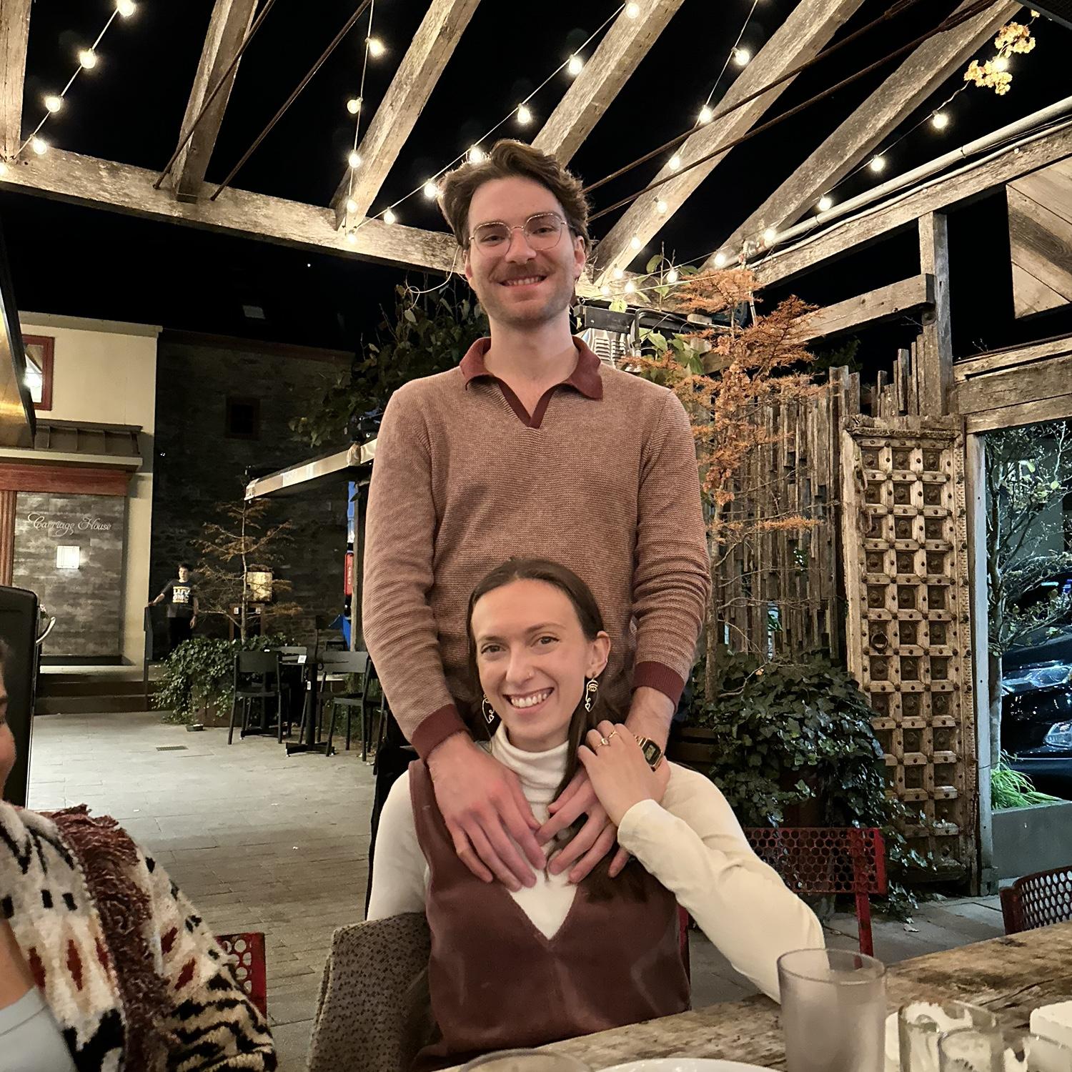 Celebratory engagement dinner with our families, October 2024