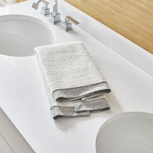 Rowan Grey Border Hand Towel