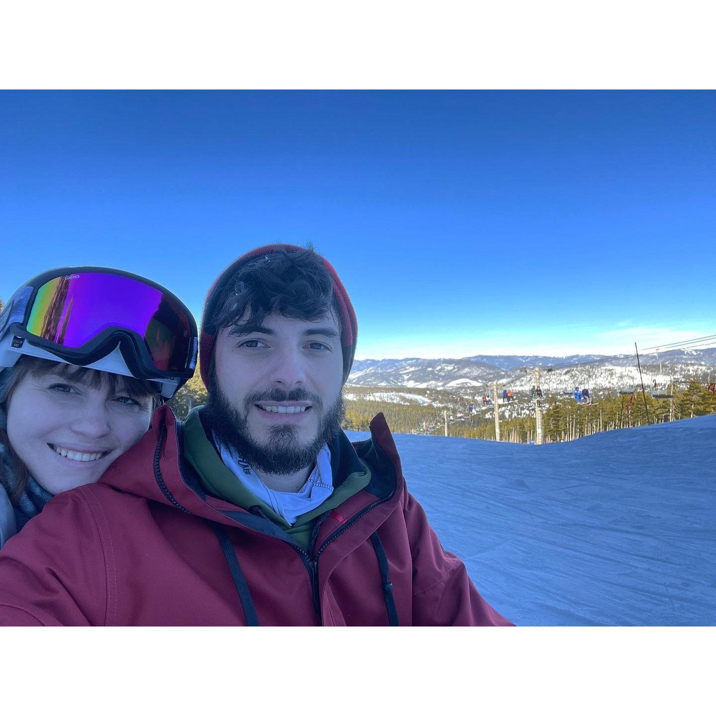 Amie's first Snowboarding experience