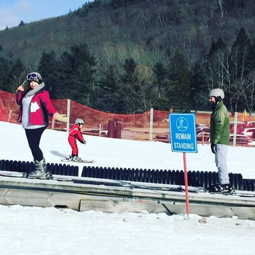 Meredith learned to Ski and Hal . . . well he learned that they sold beer in the lodge.