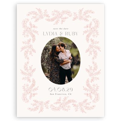 Beige Rustic Wedding Digital Save the Date - Petalo Photo