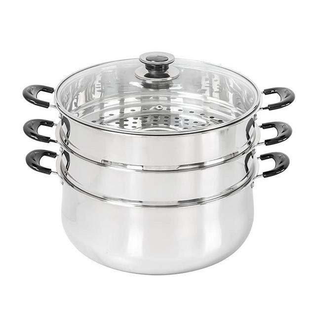 30 CM Stainless Steel 3 Tier Steamer Pot Steaming Cookware by Concord