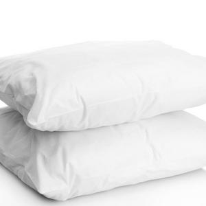 Digital Decor Set of Two 100% Cotton Hotel Down-Alternative Made in USA Pillows - Three Comfort Levels! (Silver, Standard)