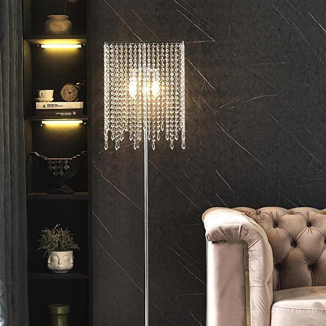 GDLMA Floor Lamp, Crystal Lava Lamp, Raindrop Standing Light for Bedroom, Living Room or Gift
