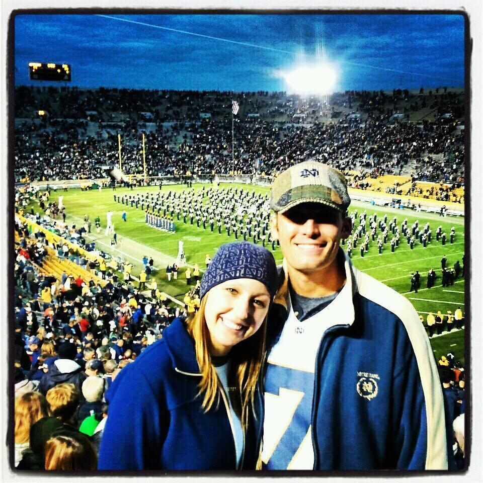 Veronica’s first Notre Dame Game in October 2012, ND beat BYU 17-14 and went undefeated in the regular season that year.
