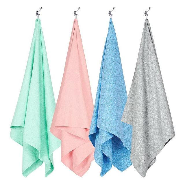 Dock & Bay Quick Drying Sports Towel Sets - Compact & Lightweight - 100% Recycled - Includes Travel Pouch - Essential Set of 4 - Large (160x90cm, 63x35)