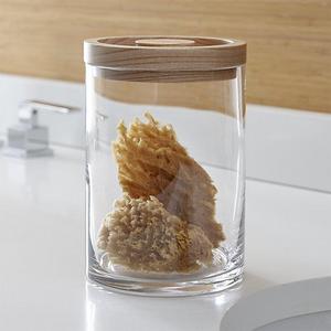 Ola Large Wood Lid Glass Canister