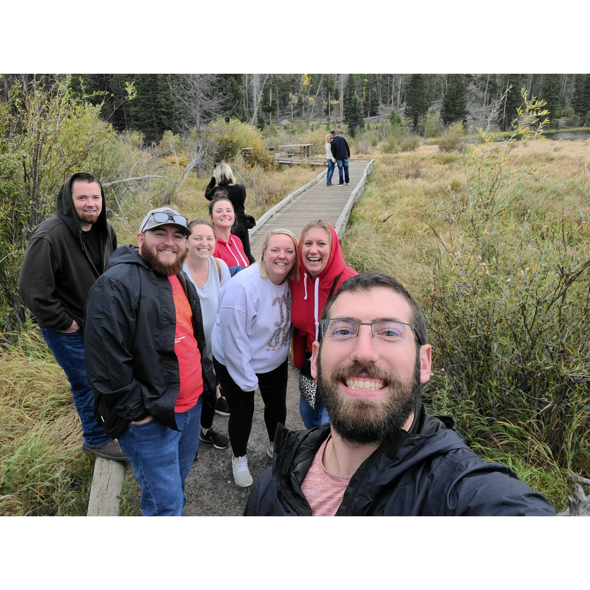 Engagement photos in the mountains with our crazy friends