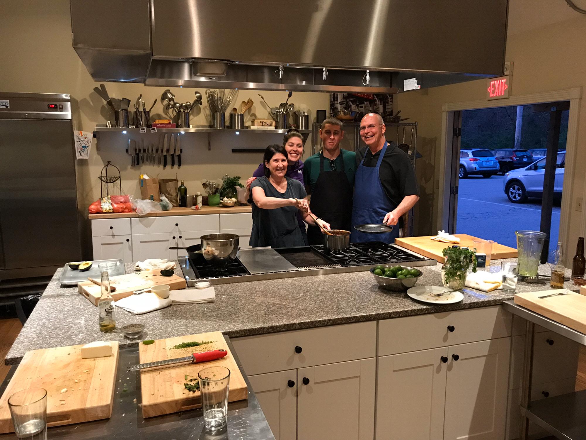 Savoir cooking class with Sam's parents in Columbus (2018)