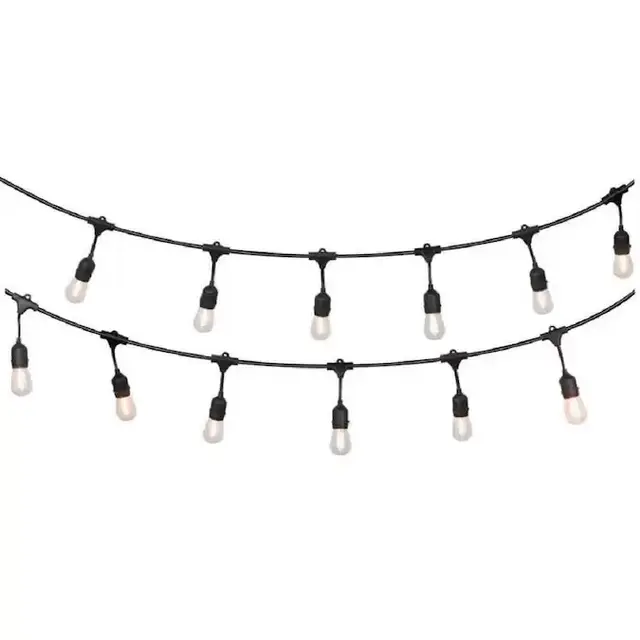 Portfolio 24-ft 12-Light Shade Plug-in Bulbs Incandescent String Lights